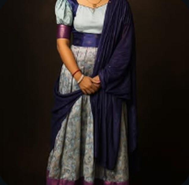 Anarkali pleated long gowns