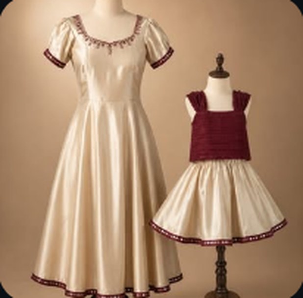 New mom & daughter combo dress