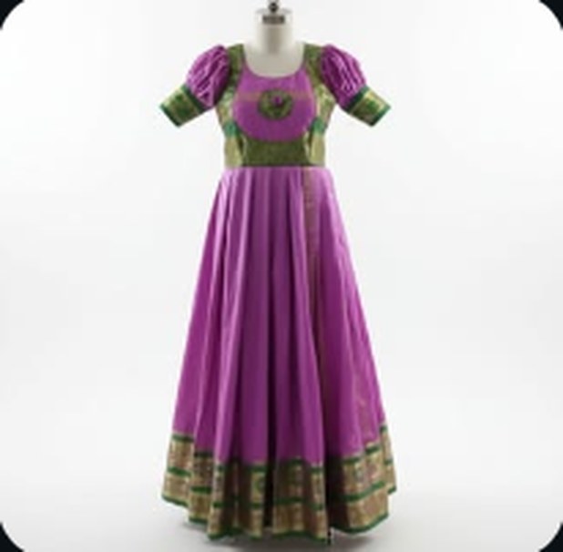 Pleated anarkali dress